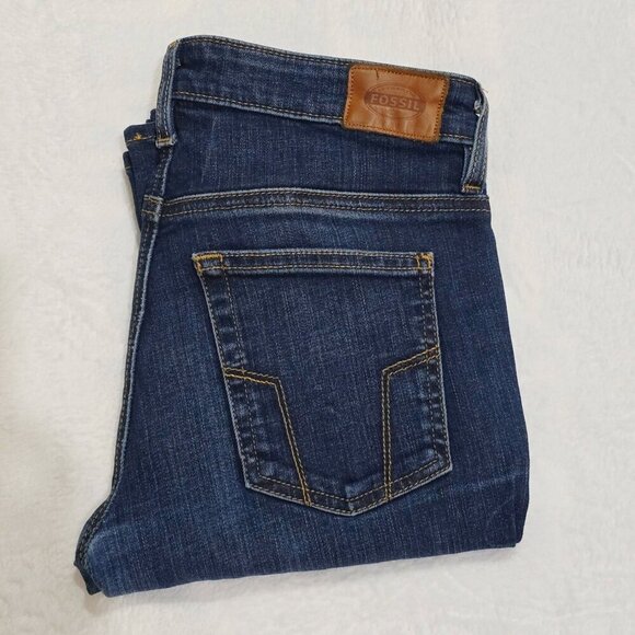 Fossil ✦ Bootcut Jeans ✦ Medium Wash Stretch Denim Classic 5‑Pocket Sz 27 - Picture 9 of 12